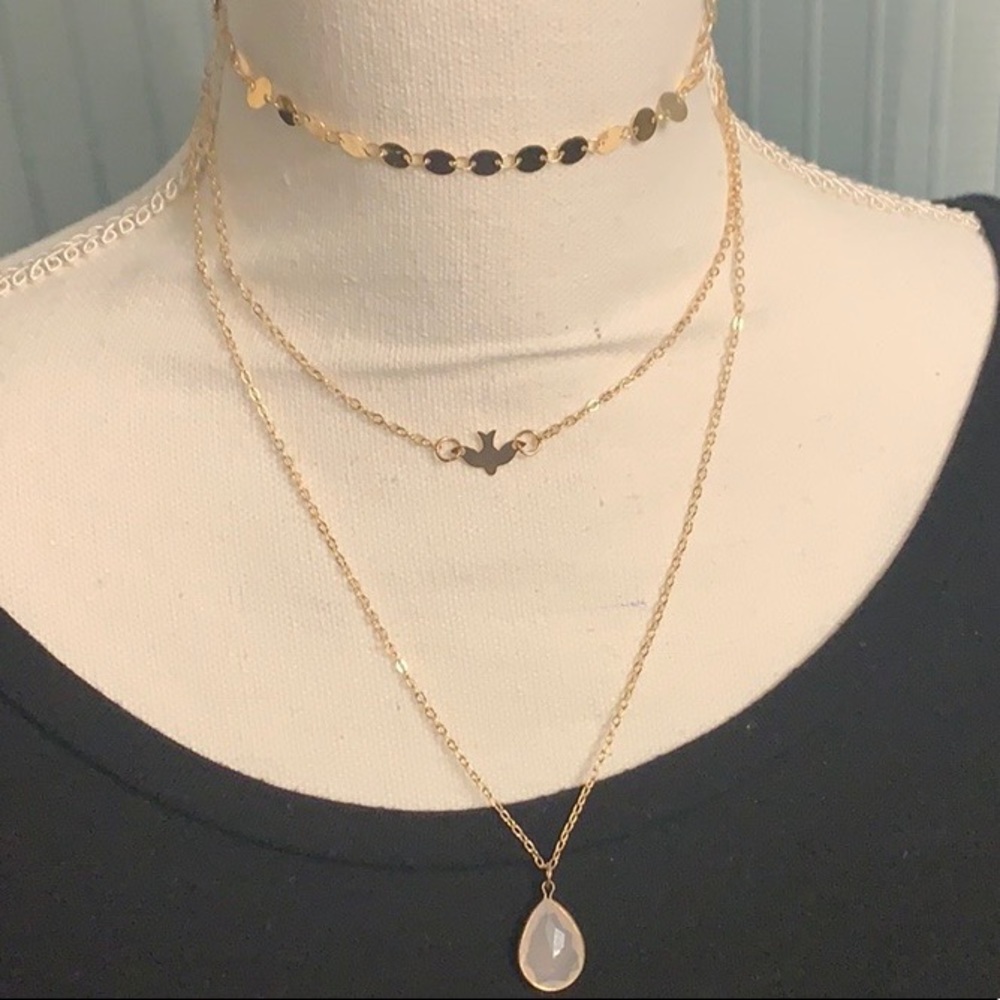 💓 Sparrow 3 Chain Choker Necklace